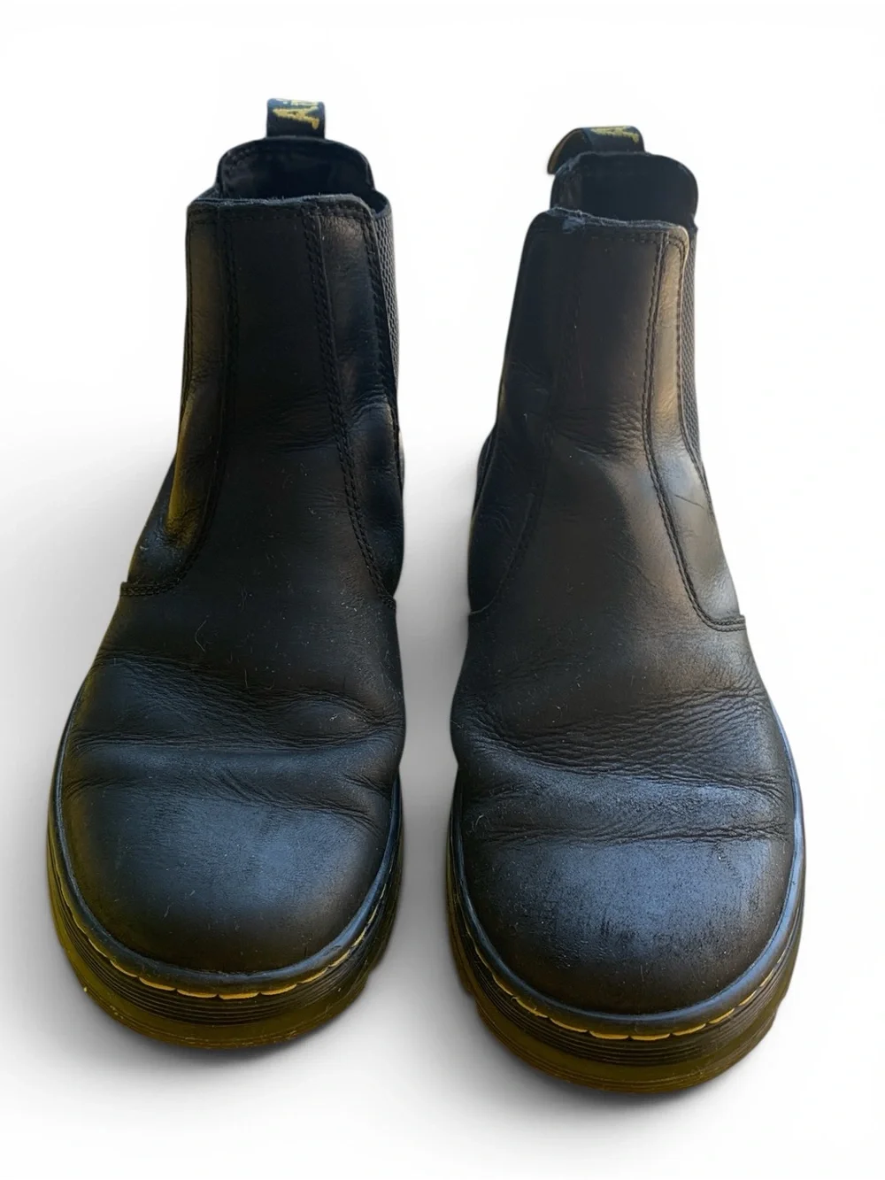 Dr. Martens Black Leather Embury Chelsea Pull-On Boots US Men’s 10 Womens 11